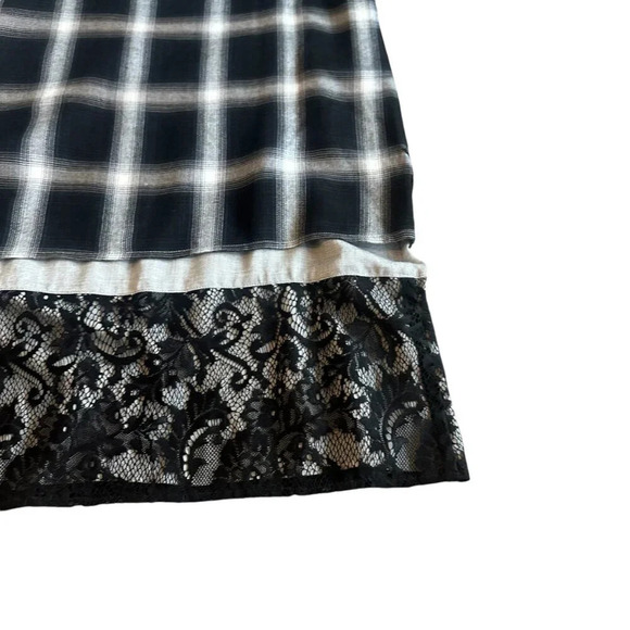 Desigual Sleeveless Dress Patch Plaid Lace Shift Fit Size 38 10 Women's US - Picture 7 of 9